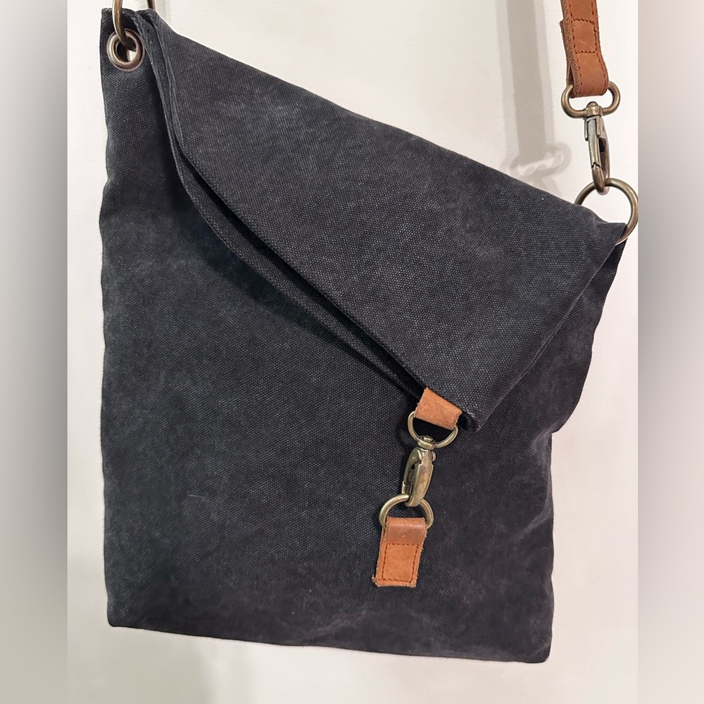 Vintage Addiction Canvas Foldover Crossbody
